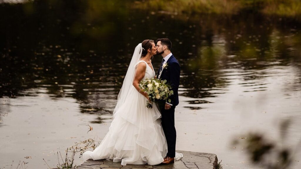 Couple getting married at the Eccles Hotel